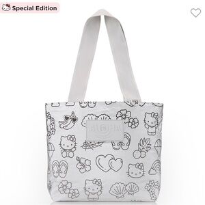 ALOHA x Hello Kitty Mini Day Tripper Tote, silver/black, NWT